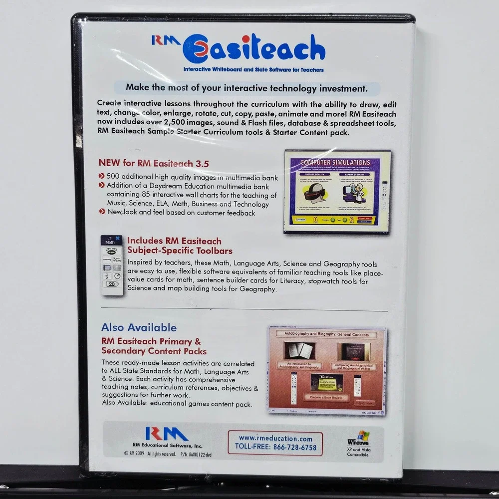RM Easiteach v3.5 Interactive Whiteboard Software Lesson Planner Teacher Resourc